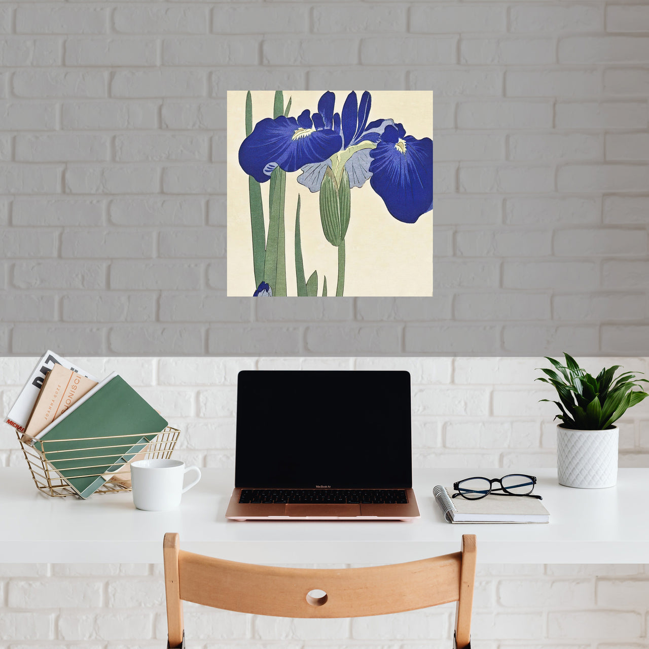 Japanese Blue Irises Canvas Wall Art