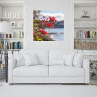 Thumbnail for Red Flower on the Coast Canvas Wall Art