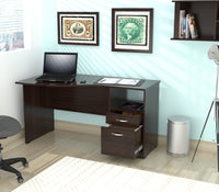 Thumbnail for Espresso Finish Wood Curved Top Writing Desk-1