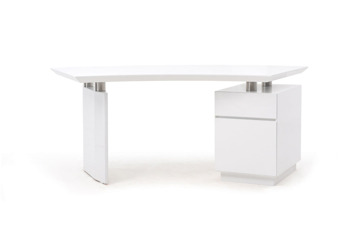 30" White Stainless Steel Office Desk-0