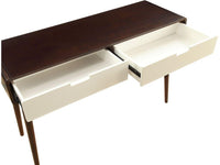 Thumbnail for Mahogony and White Double Drawer Console Table-2