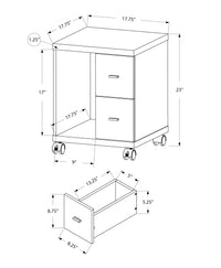 Thumbnail for Office Cabinet Cappucino with 2 Drawer on Castors-3