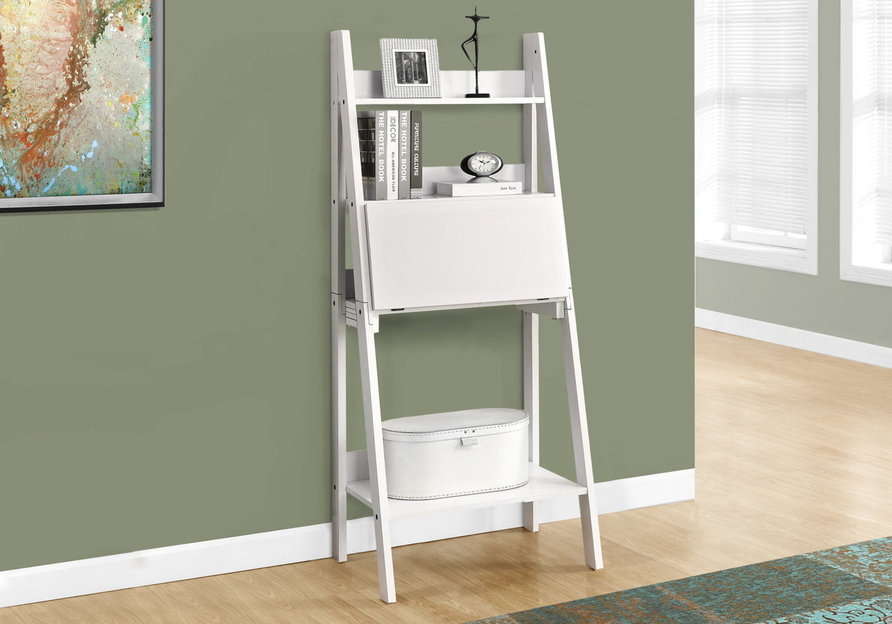 19" White Rectangular Ladder Desk-1