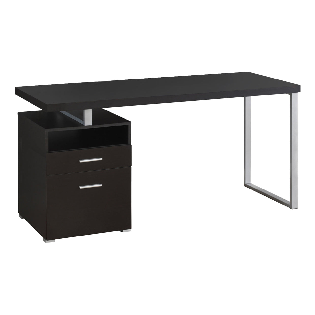 30" Particle Board and Grey Metal Computer Desk-1
