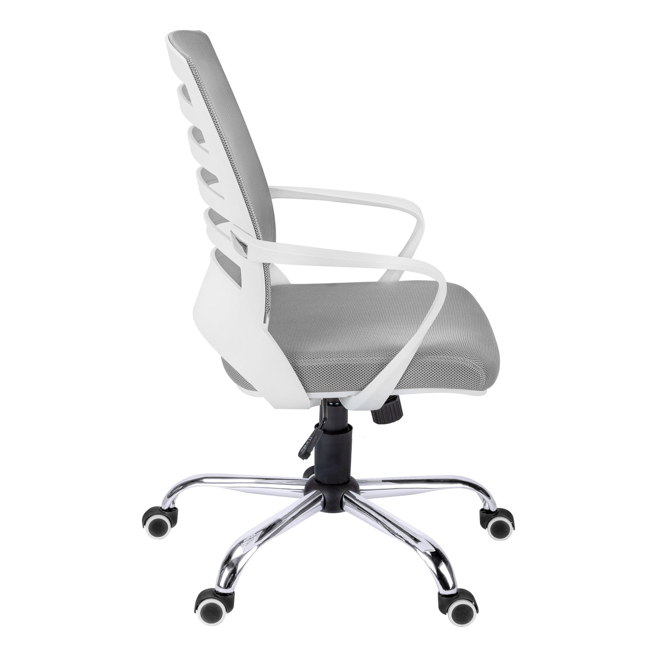 24.25" x 24" x 39" White Grey Foam Metal Nylon  Multi Position Office Chair-1