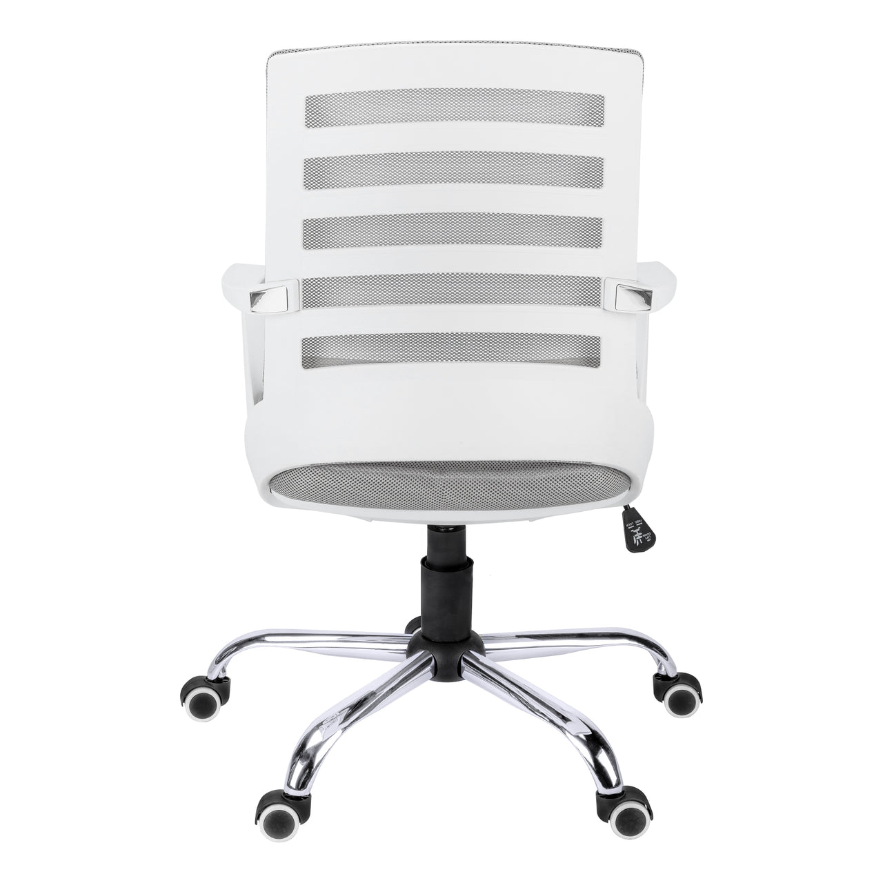 24.25" x 24" x 39" White Grey Foam Metal Nylon  Multi Position Office Chair-2