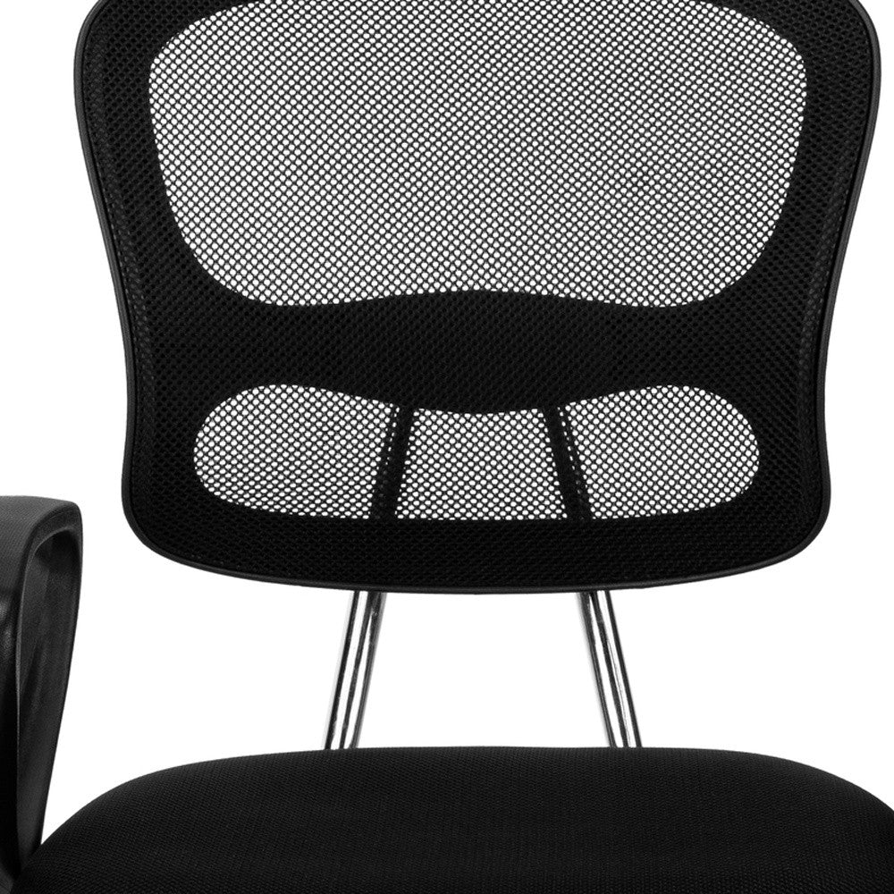 21.5" x 23" x 33" Black Foam Metal Polypropylene Polyester  Office Chair-3