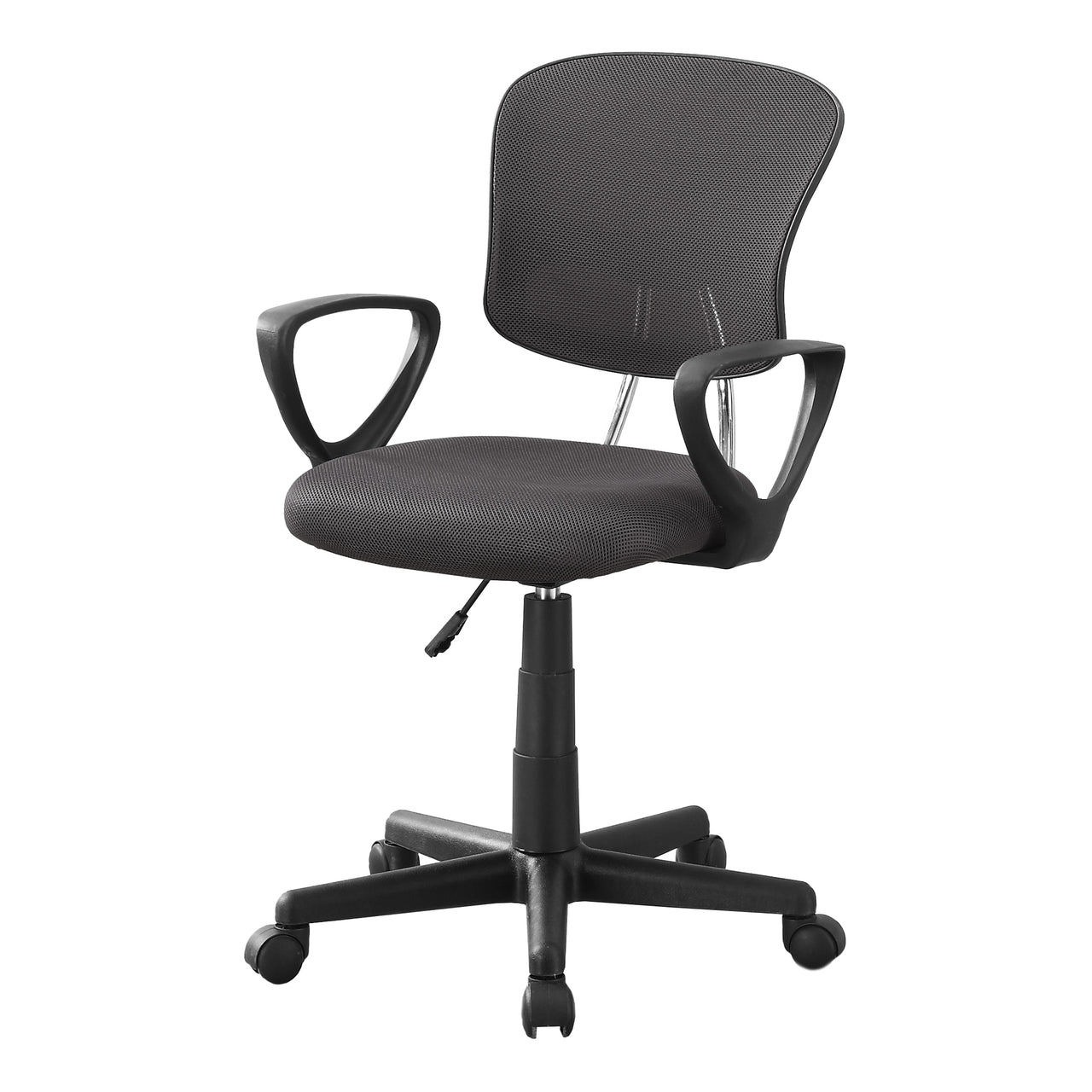 21.5" x 23" x 33" Grey Foam Metal Polypropylene Polyester  Office Chair-0