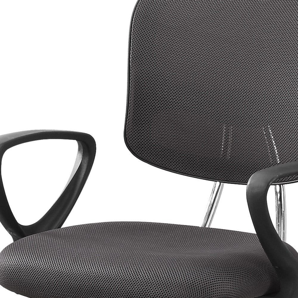 21.5" x 23" x 33" Grey Foam Metal Polypropylene Polyester  Office Chair-3