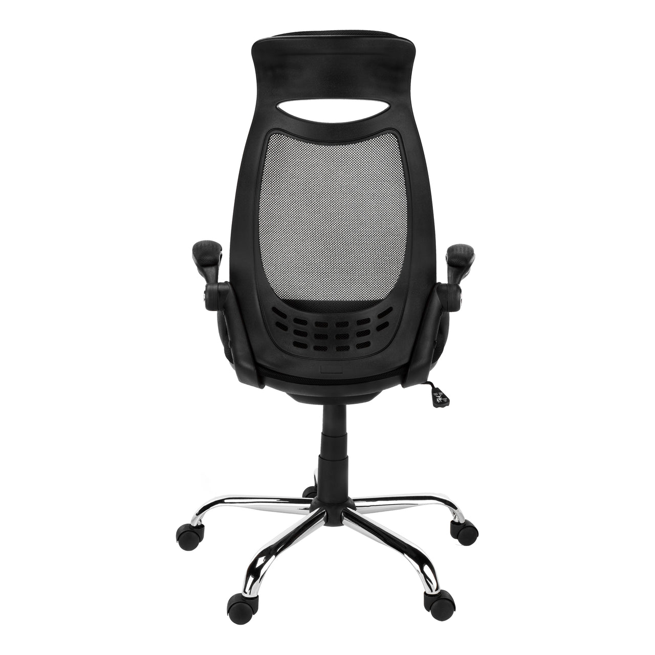 23.75" x 28" x 93.75" Black Foam Metal  Office Chair With A High Back-2