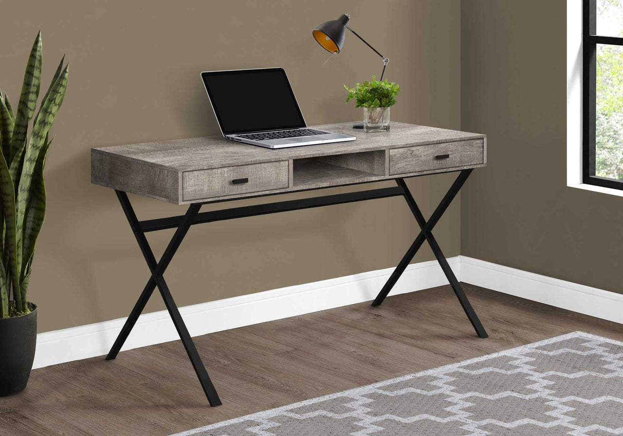 47" Rustic Taupe Computer Desk-0