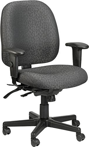 29.5" x 26" x 37" Charcoal Tilt Tension Control Fabric Chair-0