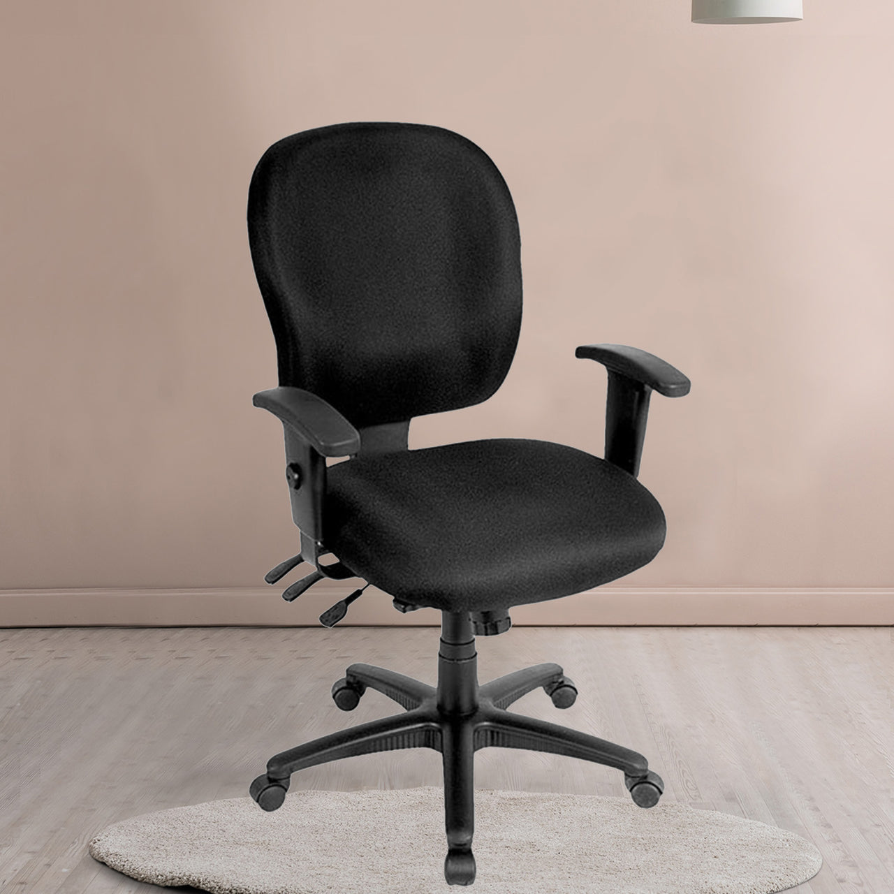 29" x 26" x 40.5" Black Fabric Chair-1