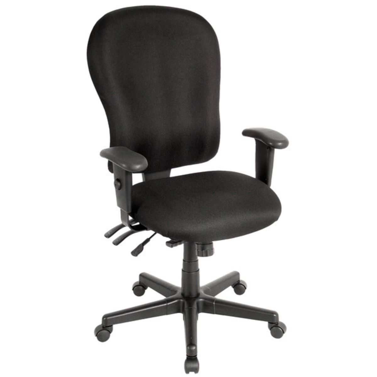 29" x 26" x 40.5" Black Fabric Chair-2