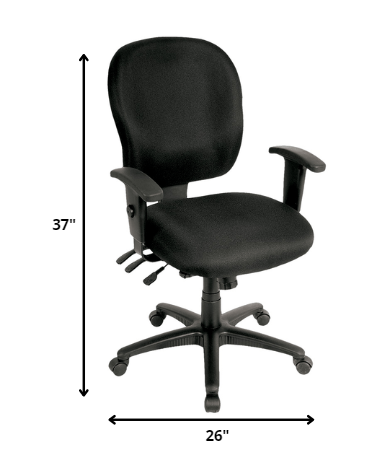 26" x 25" x 37" Charcoal Fabric Chair-1