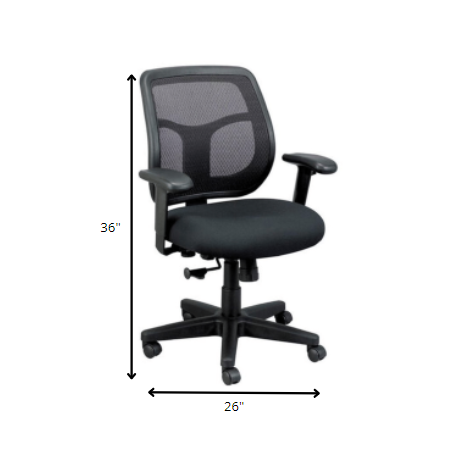 26" x 30" x 36"  Black Mesh   Fabric Chair-3