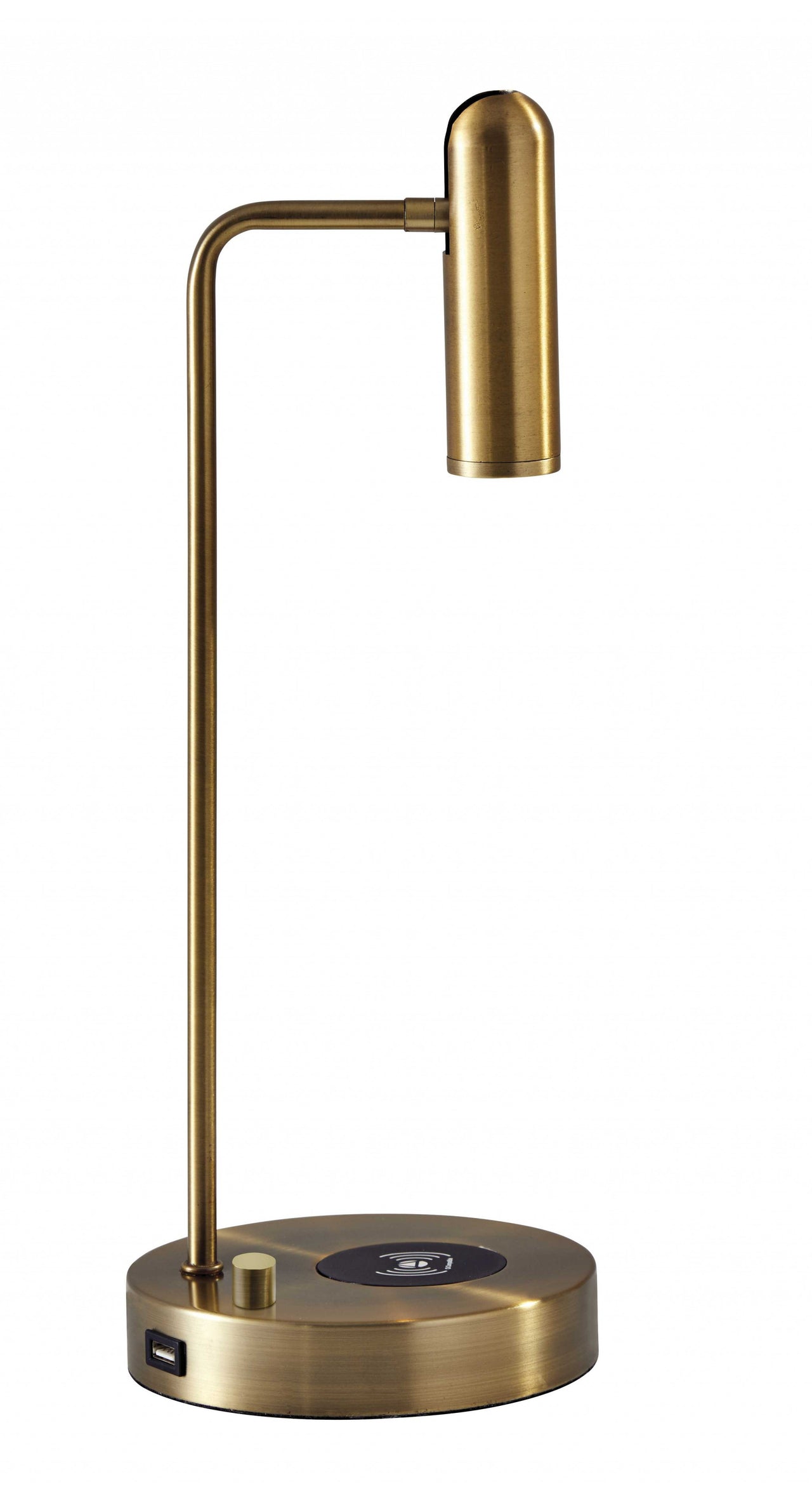 Ultra Sleek Brass Metal LED Desk Lamp-1