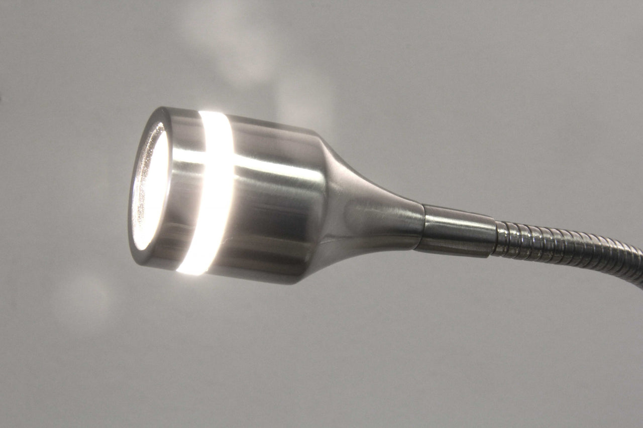 Brushed Steel Metal LED Adjustable Desk Lamp-1