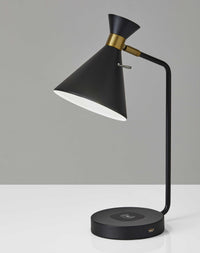 Thumbnail for Asymmetrical Diabolo Black Metal Desk Lamp-0