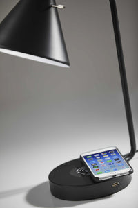 Thumbnail for Asymmetrical Diabolo Black Metal Desk Lamp-1