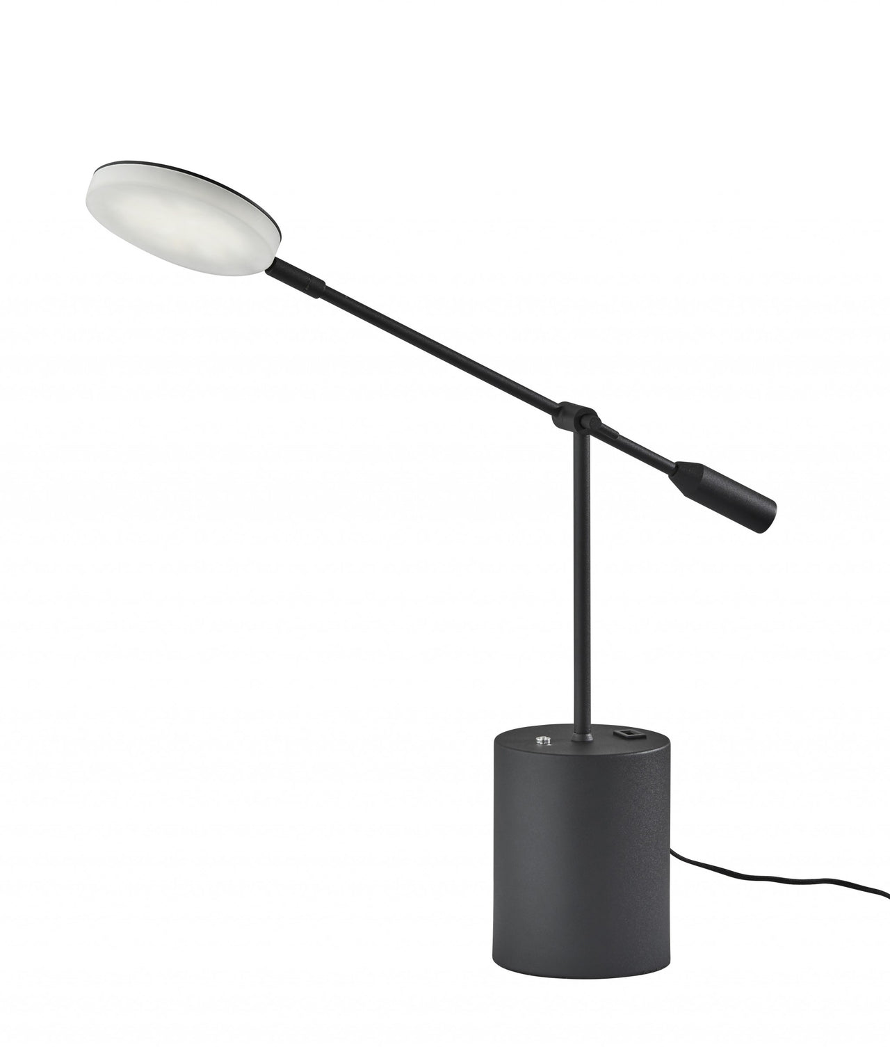 Black Metal Saucer LED Adjustable Desk Lamp-0