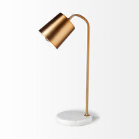 Thumbnail for Gold Metallic Desk or Table Lamp with Marble Base-1
