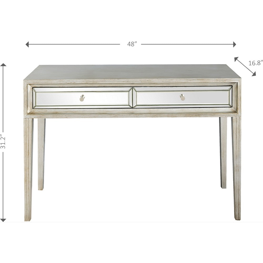 Antiqued Silver Finish Console Table-2
