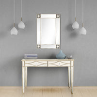 Thumbnail for Champagne Finish Console Mirror Table-1