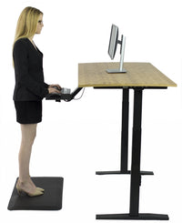 Thumbnail for Natural Bamboo Dual Motor Electric Office Adjustable Computer Desk-0