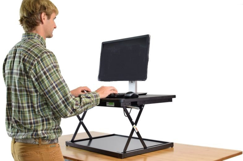 Small Black Adjustable Standing Desk Converter-4