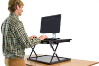 Thumbnail for Small Black Adjustable Standing Desk Converter-4
