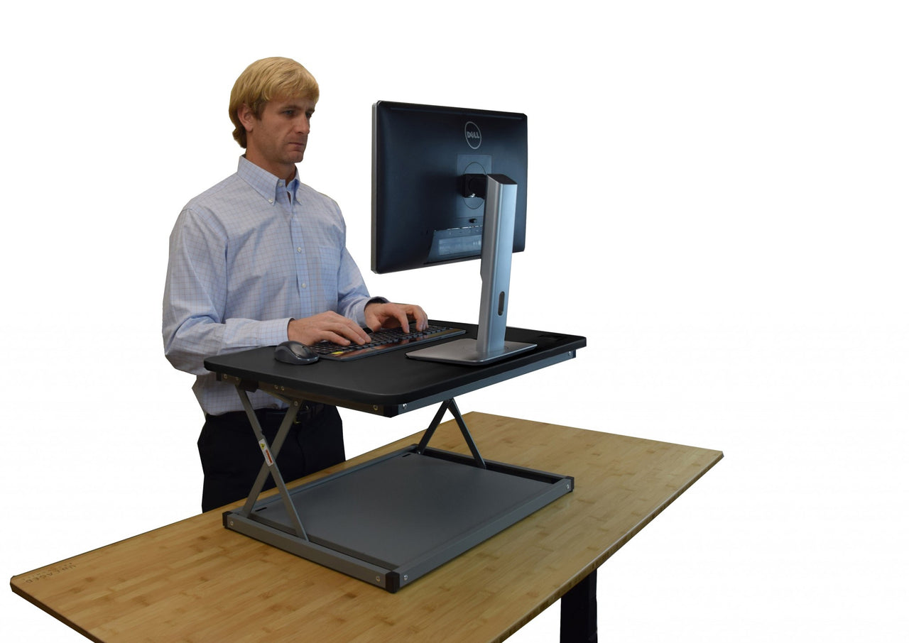 Small Black Adjustable Standing Desk Converter-2