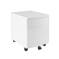 Thumbnail for White Two Drawer Rolling Filing Cabinet-1