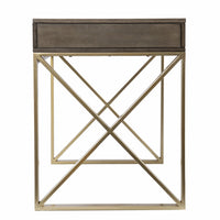 Thumbnail for Modern Gray and Gold Writing Desk with Storage-4