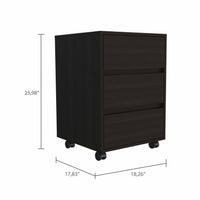Thumbnail for Black Three Drawer Rolling Cabinet-2