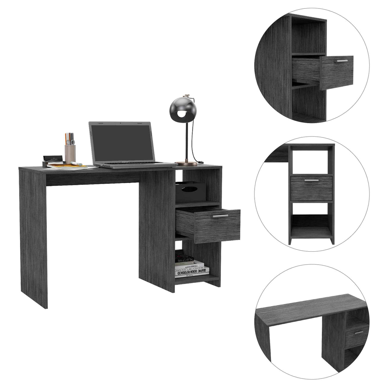 Boko Gray Oak Modern Computer Desk-3