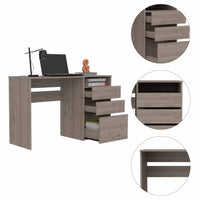 Thumbnail for Echo Light Gray Computer Desk with Three Drawers-3