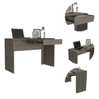 Thumbnail for Clio Light Gray Computer Desk with Drawer-3
