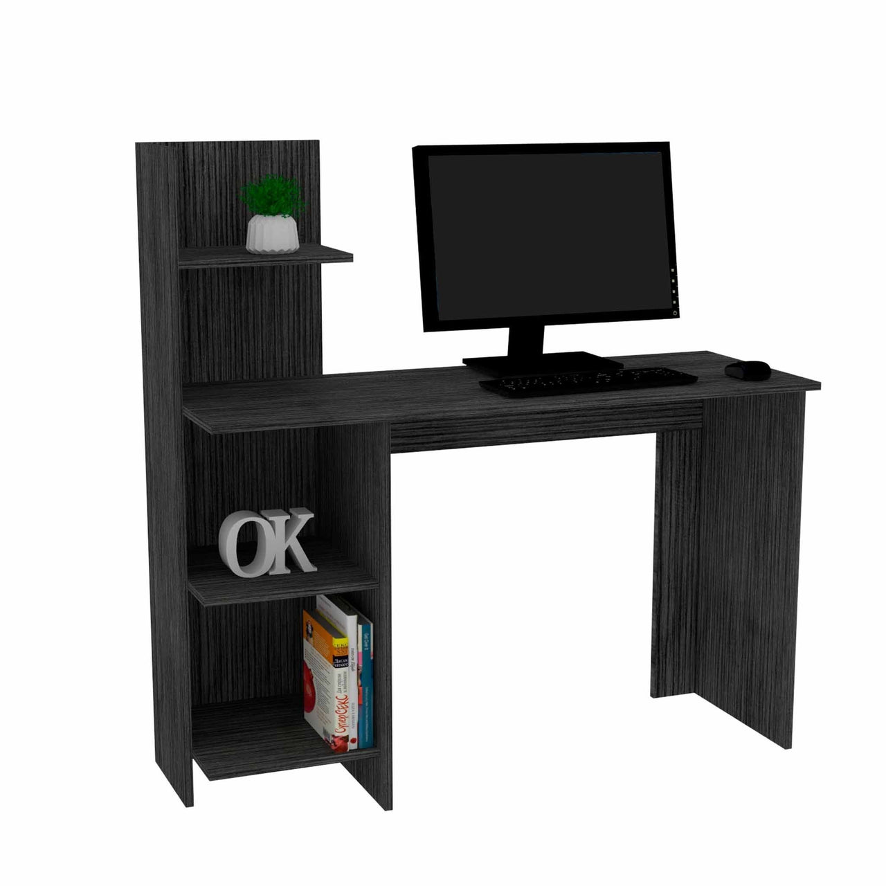 Modern Smokey Gray Computer Desk-3