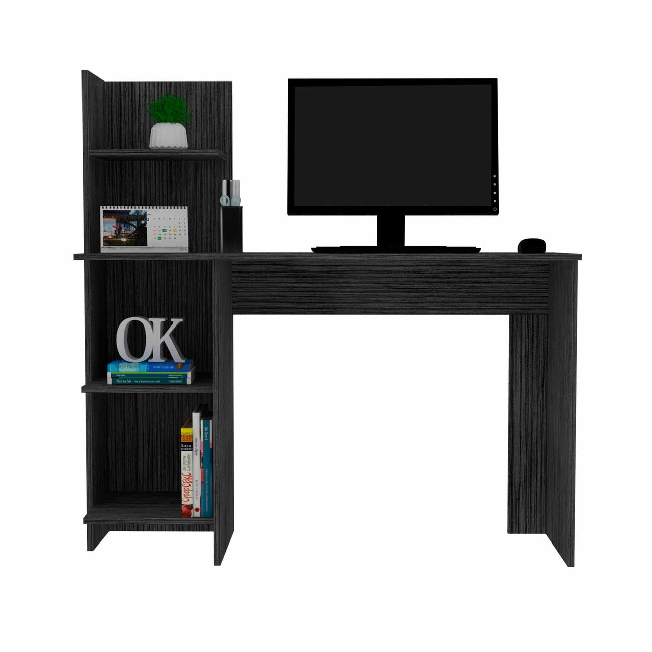 Modern Smokey Gray Computer Desk-4