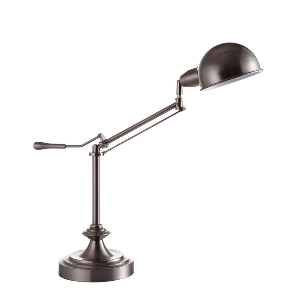 Silver Metal Swing Arm Table Lamp-0