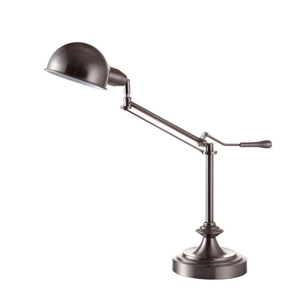 Silver Metal Swing Arm Table Lamp-1