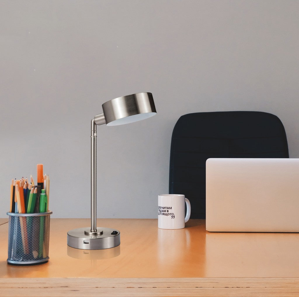 15" Silver Desk Lamp-1