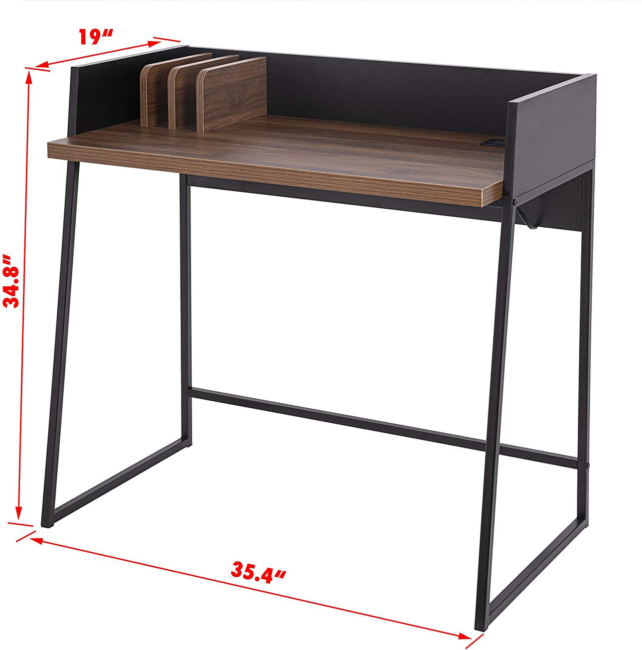 36" Brown and Black Computer Desk-2