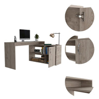 Thumbnail for Contemporary and Professional Light Grey Home Office Desk-1