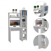 Thumbnail for Modern White  Office Desk with Storage Cabinet-2